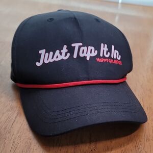 Black and Red Just Tap It In Hat